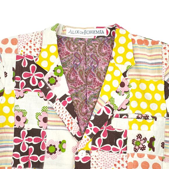 ALIX of BOHEMIA Georgette Preppy Patch Blazer S - Picture 5 of 12